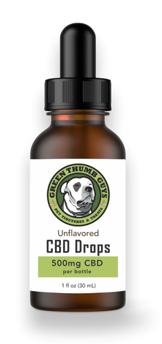 Green Thumb Guys CBD Drops Pet Care 250mg or 500mg Per Bottle