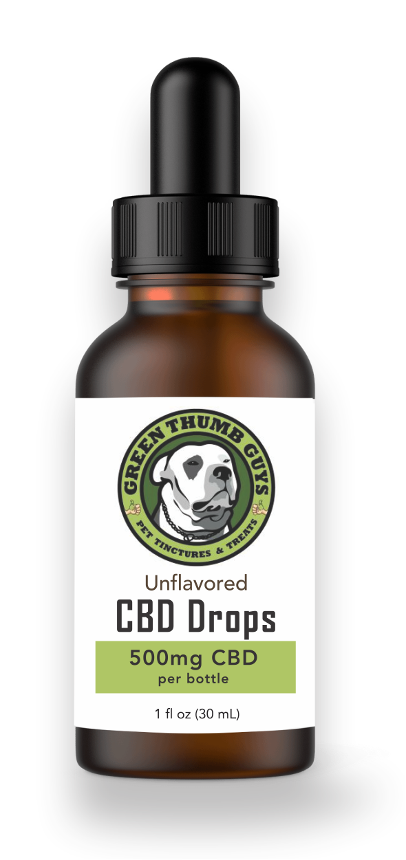 Green Thumb Guys CBD Drops Pet Care 250mg or 500mg Per Bottle