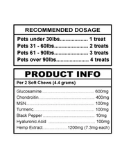 Load image into Gallery viewer, Dr. Yinzy&#39;s CBD Pet Treats Hip and Joint 16oz 1200mg