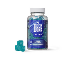 Load image into Gallery viewer, Moonwlkr Delta 8 Hemp Derived 625mg Gummies Europa Blue Dream Berry 50 Pcs