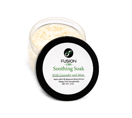 FusionCBD CBD Soothing Soak Full Spectrum Organic Vegan Hemp Extract 300mg 4oz