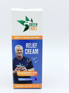 Green Eagle Brett Favre Edition Relief Cream NanoMight CBD Technology Extra Strength 500MG 3.4 OZ