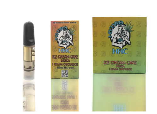 Hydro HHC CBD Indica Ice Cream Cake - 1 Gram Vape Cartridge