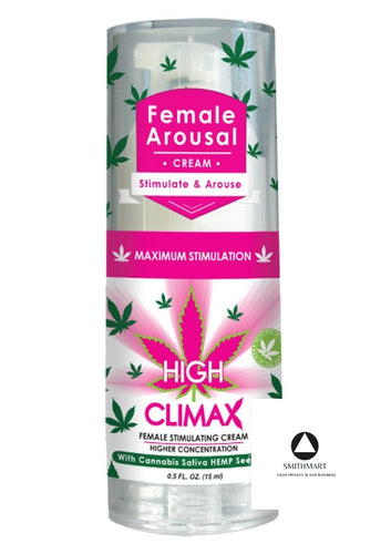 High Climax Female Arousal Cream With Hemp Seed Oil .5 oz