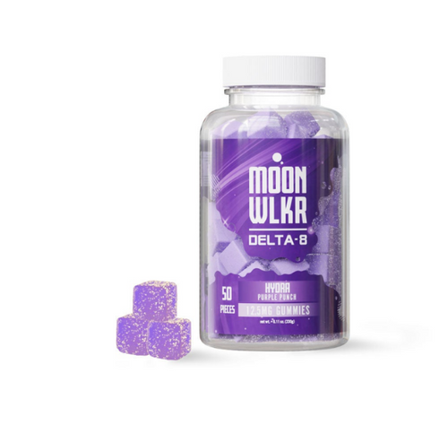 Moonwlkr Delta 8 Hemp Derived 625mg Gummies Hydra Purple Punch 50 Pcs