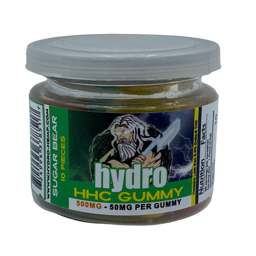 Hydro HHC Gummies 10 ct 50mg Per Gummy Jars Sugar Bear