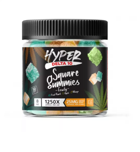 Hyper Delta-10 Square Gummies - Fruity - 1250X