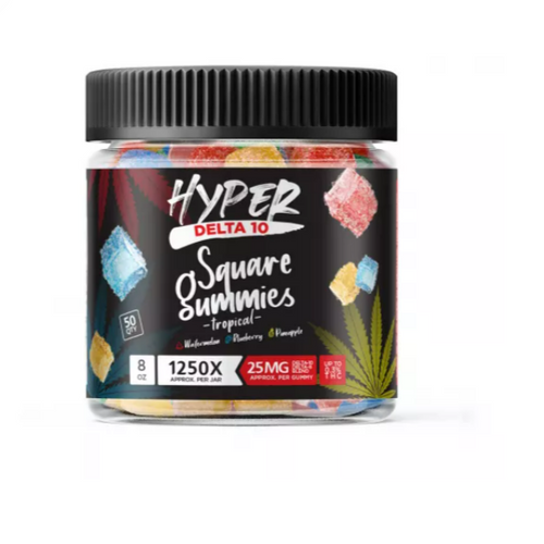 Hyper Delta-10 Square Gummies - Tropical - 1250X