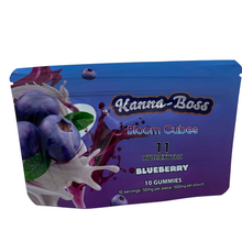 Load image into Gallery viewer, Kanna-Boss Bloom Cubes 11 Hydroxy THC11 BLueberry Gummies 10 ct