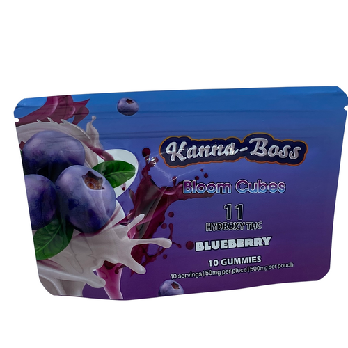 Kanna-Boss Bloom Cubes 11 Hydroxy THC11 BLueberry Gummies 10 ct