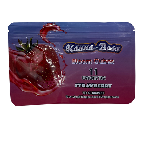 Kanna-Boss Bloom Cubes 11 Hydroxy THC11 Strawberry Gummies 10 ct
