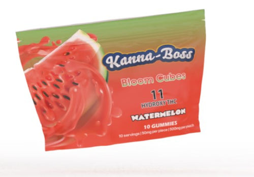 Kanna-Boss Bloom Cubes 11 Hydroxy THC11 Watermelon Gummies 10 ct