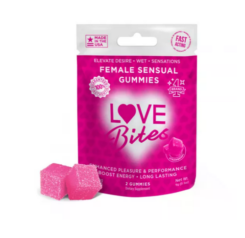 Love Bites Female Sensual Gummies 2 Count Pack