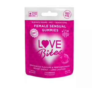 Love Bites Female Sensual Gummies 2 Count Pack