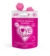 Load image into Gallery viewer, Love Bites Female Sensual Gummies 2 Count Pack