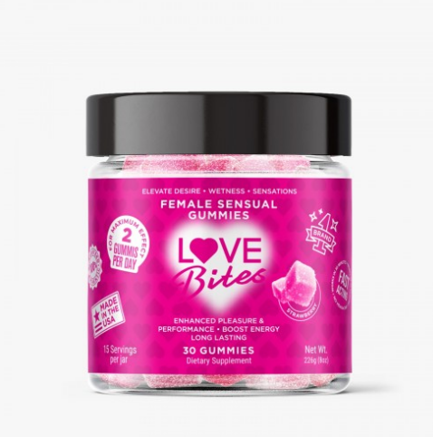 Love Bites Female Sensual Gummies in Jar - 30 ct