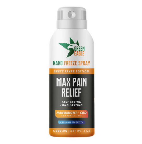 Green Eagle Brett Favre Edition Muscle Relief Nano Freeze Spray Max Pain Relief 1000mg 3.4oz