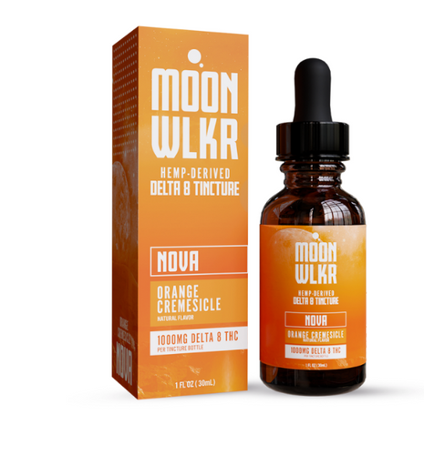 Moonwlkr Delta 8 CBD Tincture 1000mg 30ml Nova Orange Cremesicle