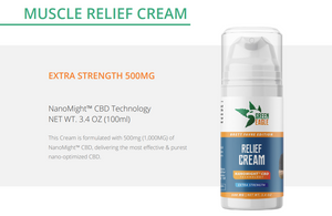 Green Eagle Brett Favre Edition Relief Cream NanoMight CBD Technology Extra Strength 500MG 3.4 OZ