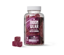 Load image into Gallery viewer, Moonwlkr Delta 8 Hemp Derived 625mg Gummies Nix Black Raspberry 50 Pcs