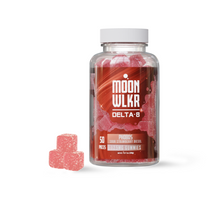 Load image into Gallery viewer, Moonwlkr Delta 8 Hemp Derived 625mg Gummies Phobos Sour Strawberry 50 Pcs