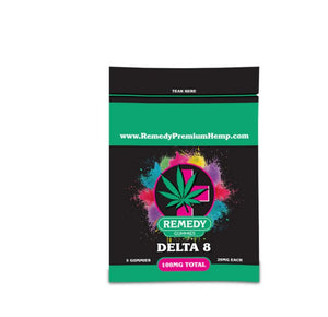 Remedy CBD Delta 8 THC Gummies - Hemp Derived - 5 Gummies - 20mg each