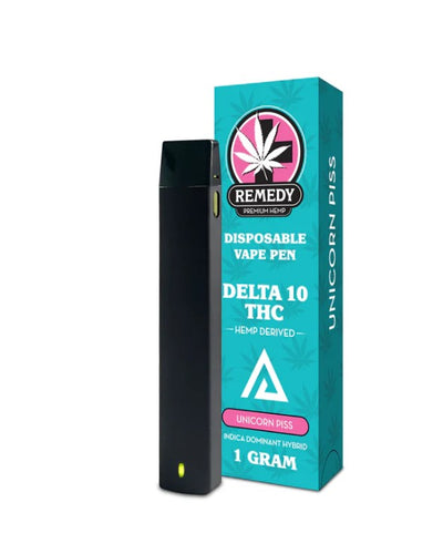 Remedy CBD Delta 8 THC Disposable Vape Pen - Hemp Derived - 1 gram - Unicorn Piss - Indica Dominant Hybrid