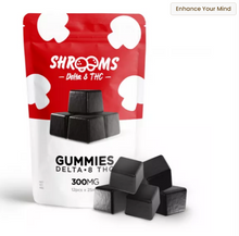 Load image into Gallery viewer, Shrooms Delta-8 Gummies CBD THC Pouch 300mg 12 pcs x 25mg or 1250MG 50pcs x 25mg