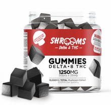 Load image into Gallery viewer, Shrooms Delta-8 Gummies CBD THC Pouch 300mg 12 pcs x 25mg or 1250MG 50pcs x 25mg