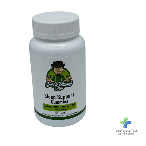 Green Thumb Guys Sleep Support Gummies 25mg + CBD + 10mg CBN per gummy - 30 Count