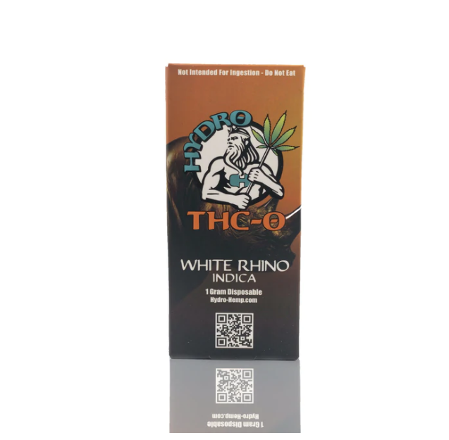 Hydro THC-O White Rhino Sativa - 1 Gram Disposable Cartridge