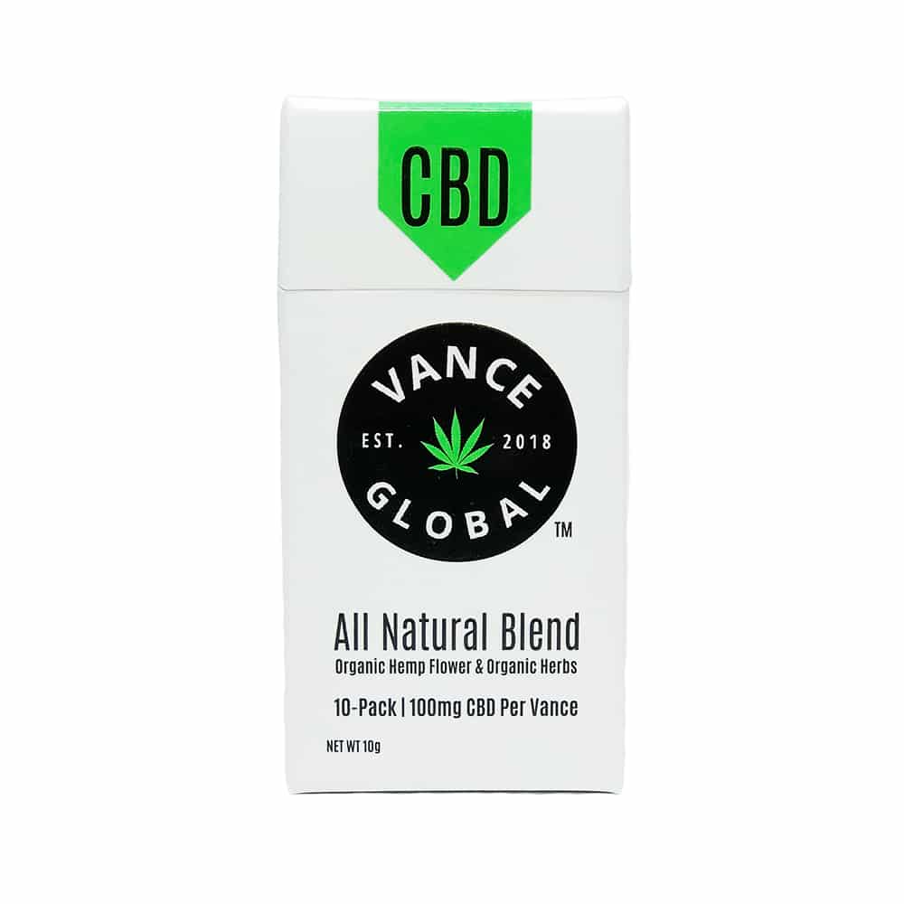 Vance Global Hemp Smokes CBD All-Natural Blend 1000MG Vegan 10g