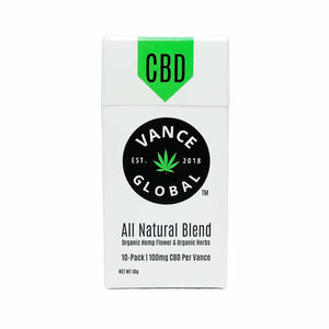 Vance Global Hemp Smokes CBD All-Natural Blend 1000MG Vegan 10g Carton