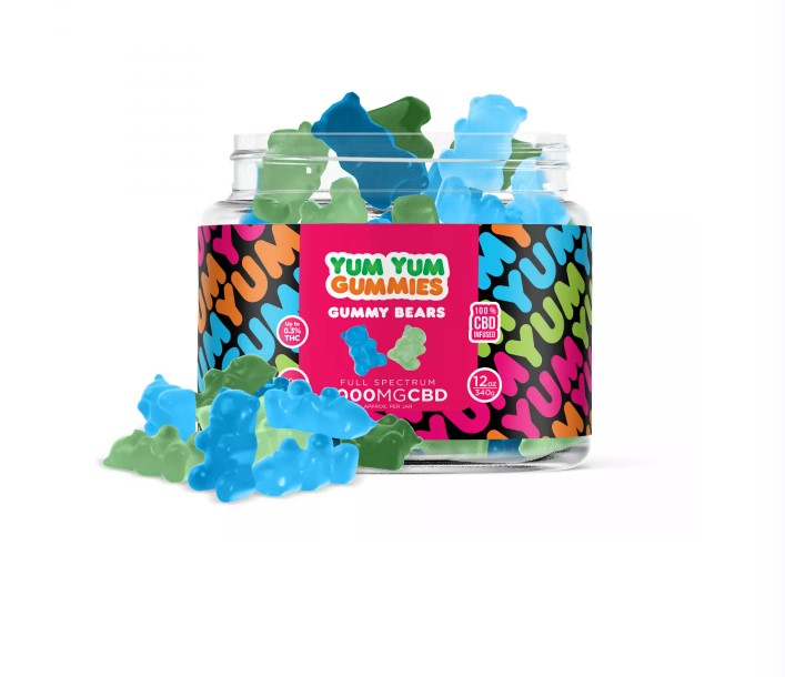 Yum Yum Gummies - CBD Isolate Gummy Bears - 1000MG